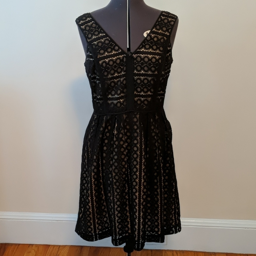 Black Eyelet Cotton Dress - Never Worn